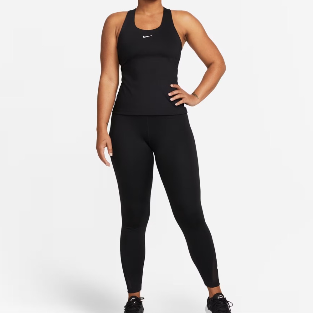 Nike Black Racerback Tank with White Swoosh - Picture 6 of 6